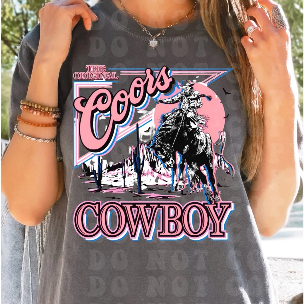 Coors Cowboy Pink Graphic T-shirt